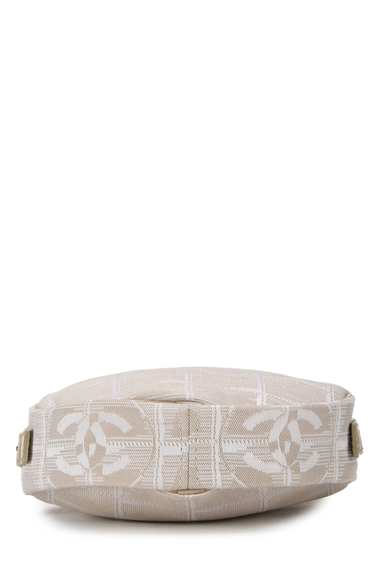 Beige Travel Line Round Pouch, , large image number 4