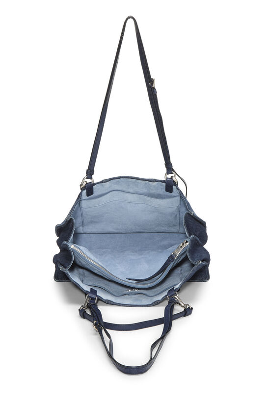 Blue Denim Etiquette Bag, , large image number 5