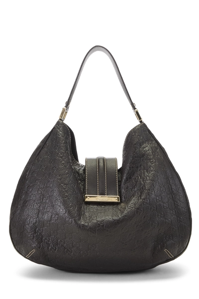 Gucci Brown Guccissima New Ladies Web Hobo