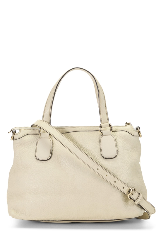 White Leather Soho Top Handle Tote, , large image number 3