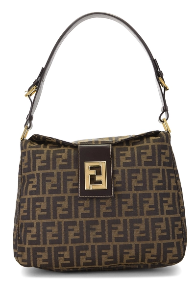 Brown Zucca Canvas Shoulder Bag
