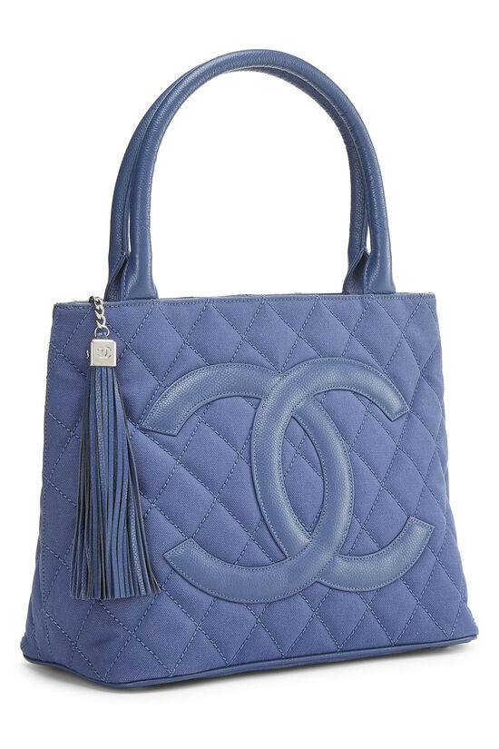 Chanel Blue Quilted Canvas Medallion Tote Q6B02H0EBB001