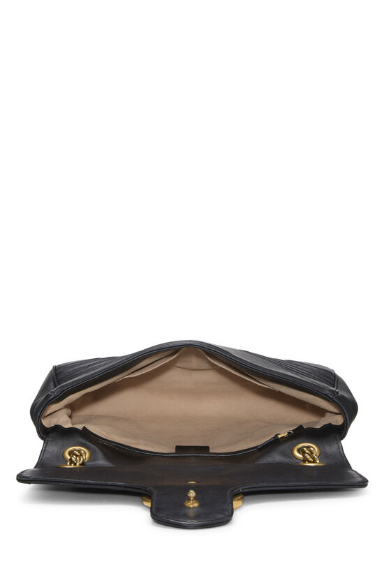 Black Leather GG Marmont Matelass&eacute; Shoulder Bag Small, , large image number 5