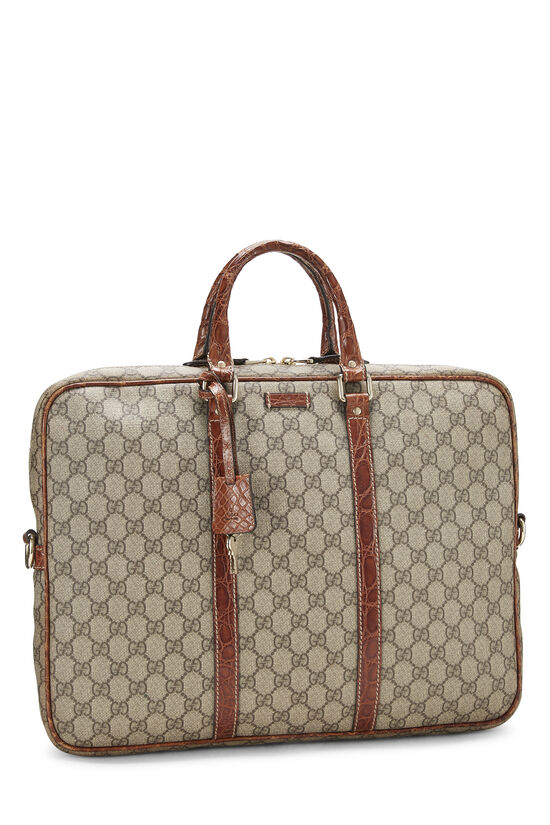Brown GG Supreme Canvas Briefcase, , large image number 2