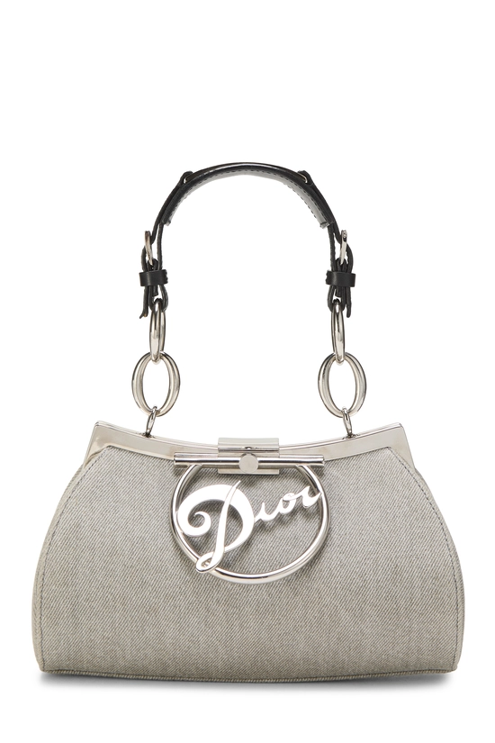 Grey Denim Diva Frame Bag, , large image number 0