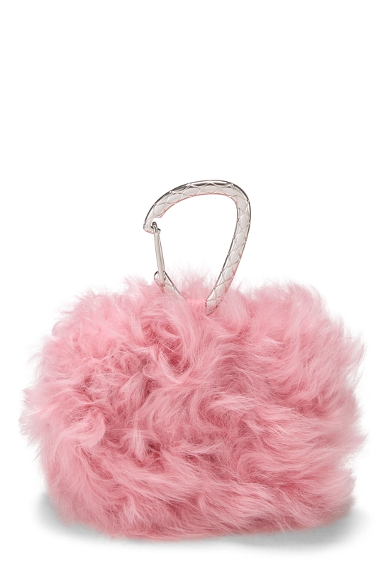 Pink Shearling Card Holder, , large image number 3