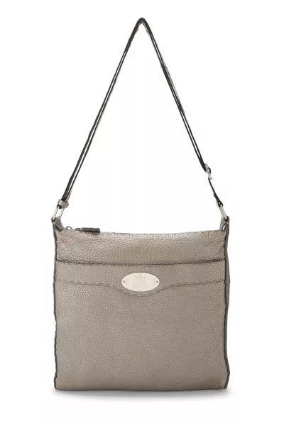 Silver Leather Selleria Messenger Bag
