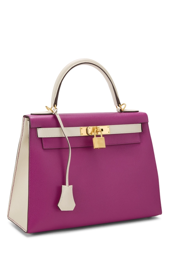 Rose Purple, Nata Epsom Horseshoe Kelly Sellier 28, , large image number 1