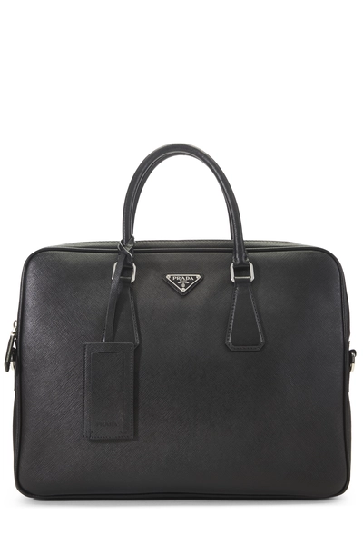 Prada Black Saffiano Briefcase