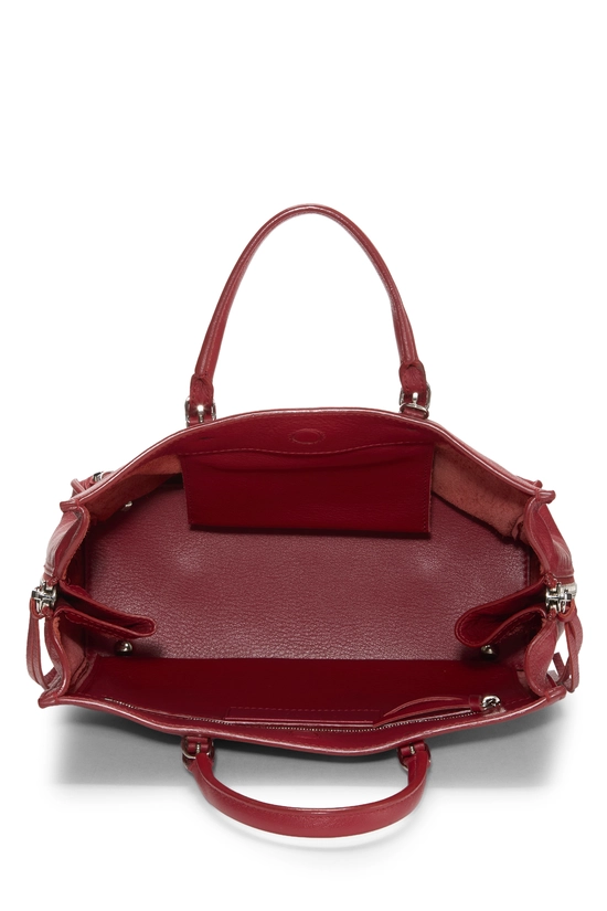 Red Calfskin Papier A4 Zip Around Tote Mini, , large image number 5