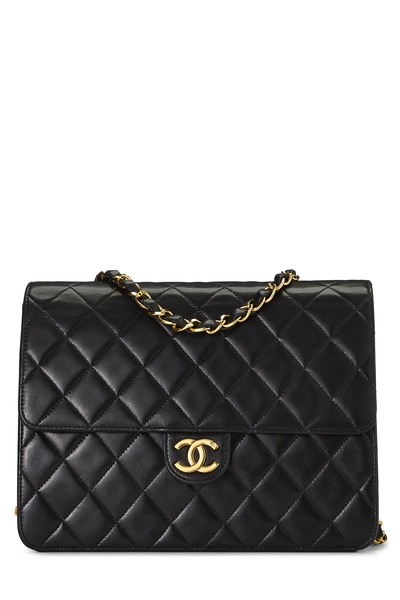 Chanel Black Quilted Lambskin Ex Flap Small