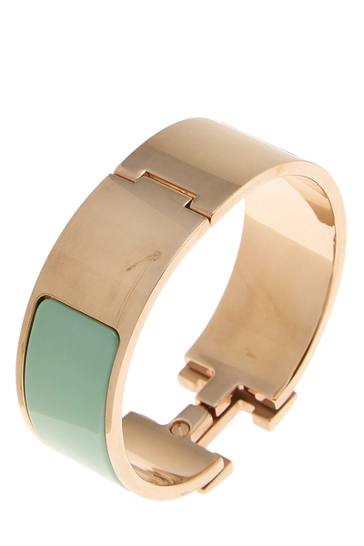 Blue Enamel Rose Gold Clic-Clac H Wide, , large