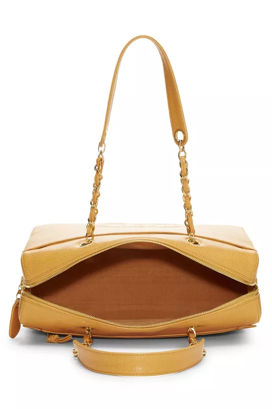 Orange Caviar Zip Tote Small, , large image number 5