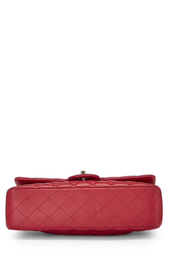 Red Quilted Lambskin Classic Double Flap Medium, , large image number 4