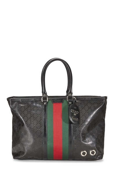Black GG Imprime Supreme Web Tote