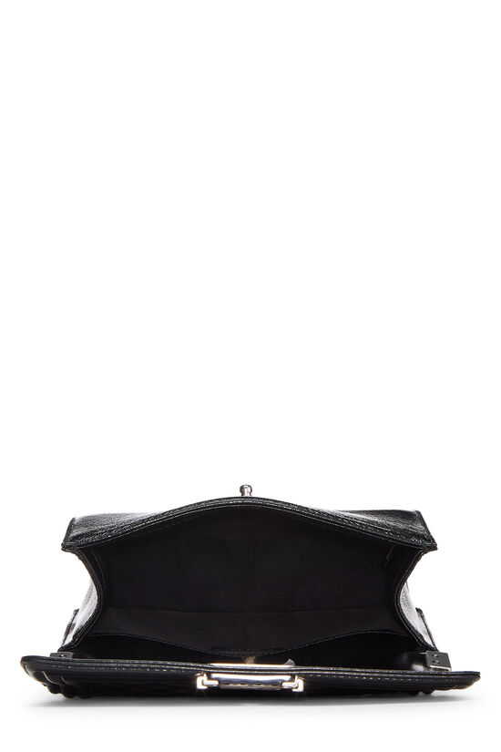 Black Quilted Patent Leather Boy Bag Medium, , large image number 7