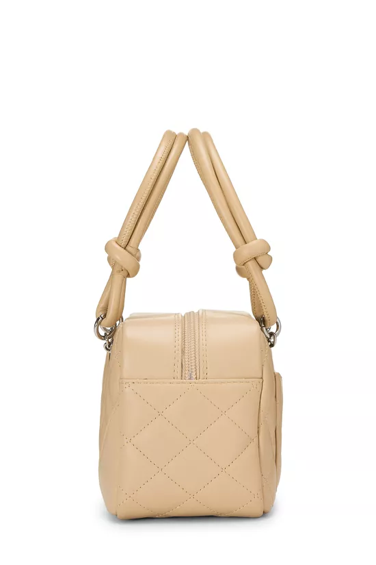 Beige Lambskin Cambon Bowler Mini, , large image number 2