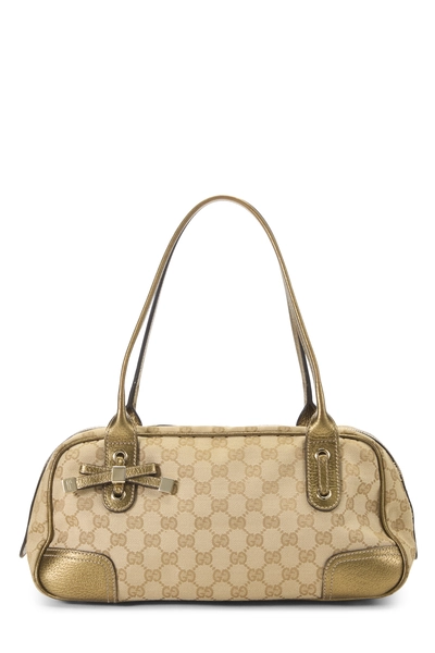 Gucci Gold Original GG Canvas Princy Handbag