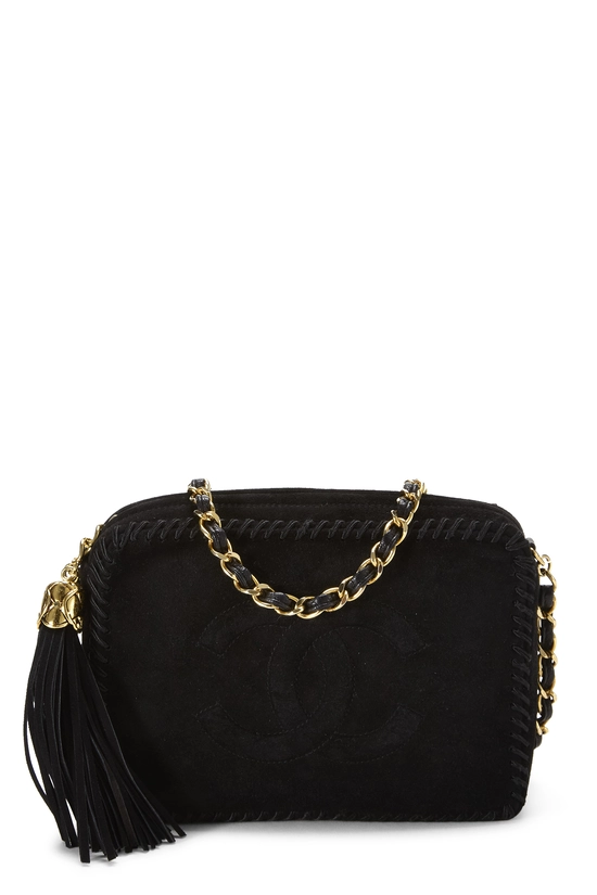 Black Suede 'CC' Camera Bag, , large image number 0