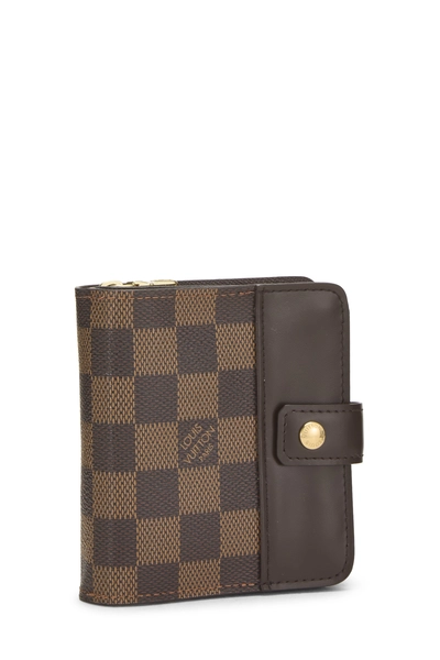 Damier Ebene Compact Zip Wallet, , large