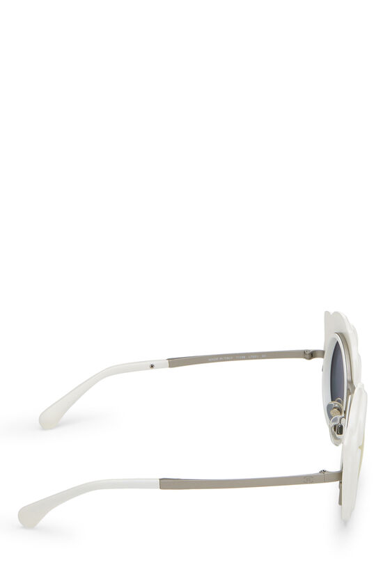 White Acetate Camellia Sunglasses, , large image number 3