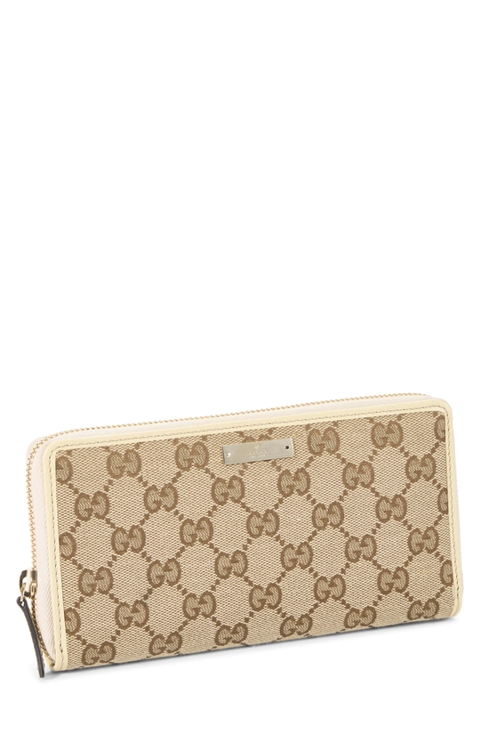 White Original GG Canvas Zip Around Wallet, , large image number 1