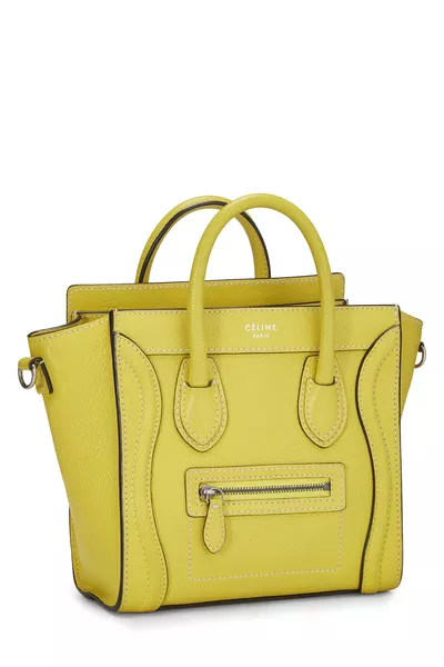 Yellow Leather Luggage Nano, , large