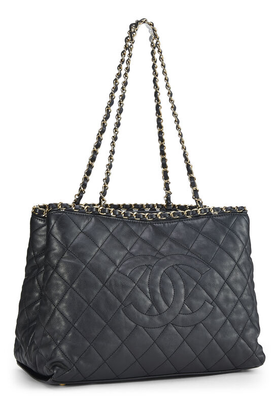 CHANEL Black Lambskin Jumbo Quilted Gold Hardware Classic Double Flap Bag