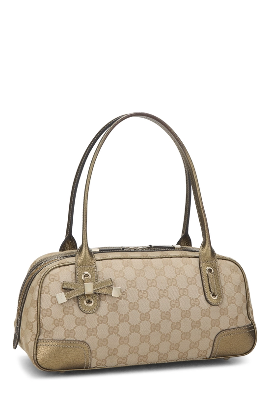 Gold Original GG Canvas Princy Handbag, , large image number 1