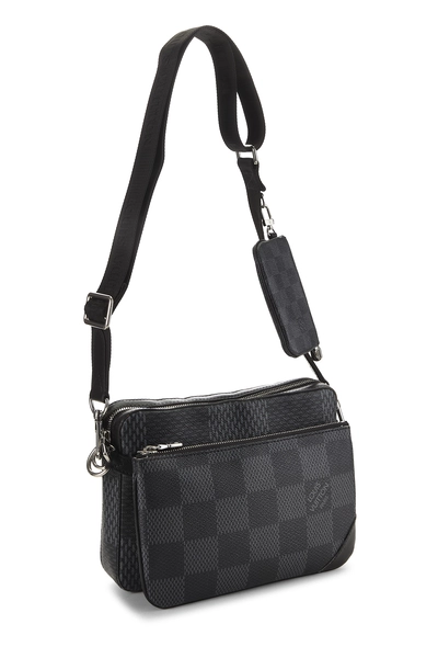 Louis Vuitton Black Damier Graphite 3D Trio Messenger — photo 2