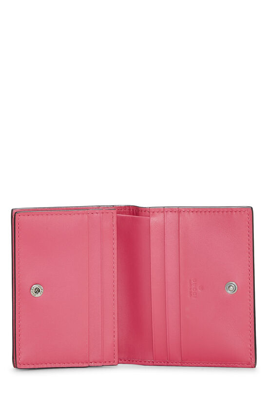 Pink Leather 'Guccy' Card Case Wallet, , large image number 4