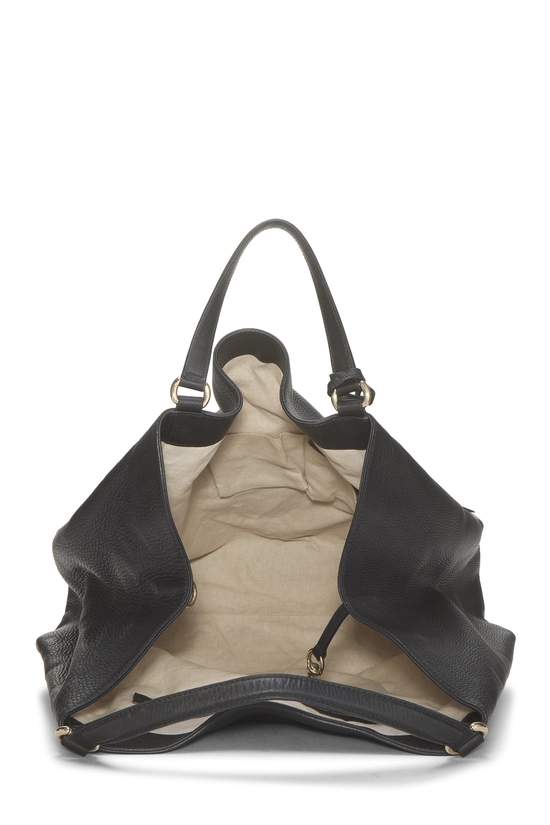 Black Leather Soho Top Handle Hobo Large, , large image number 5