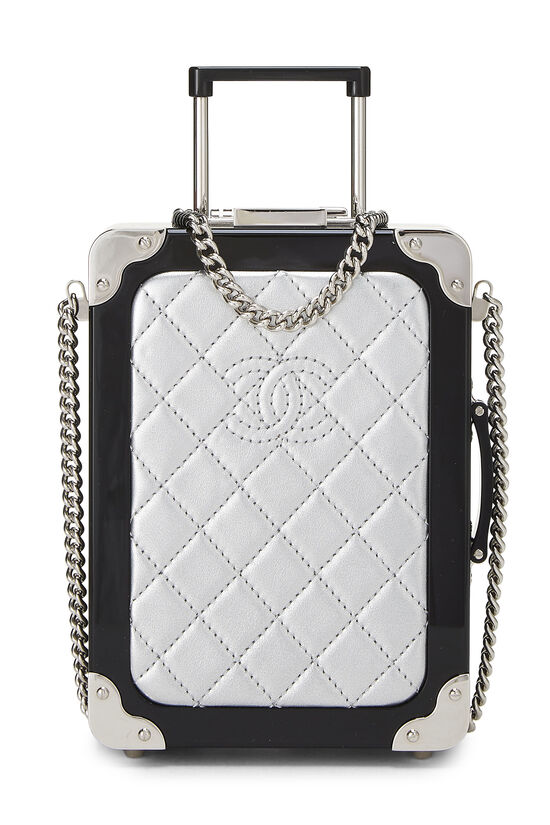 Lambskin & Perspex Evening In The Air 'CC' Trolley Minaudière Chain Clutch, , large image number 0