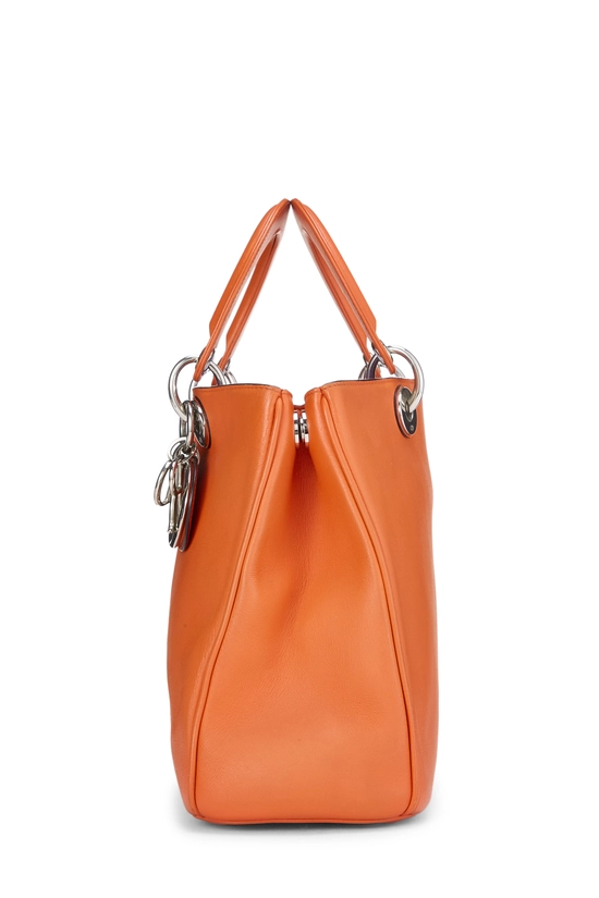 Orange Calfskin Leather Diorissimo Medium, , large image number 2
