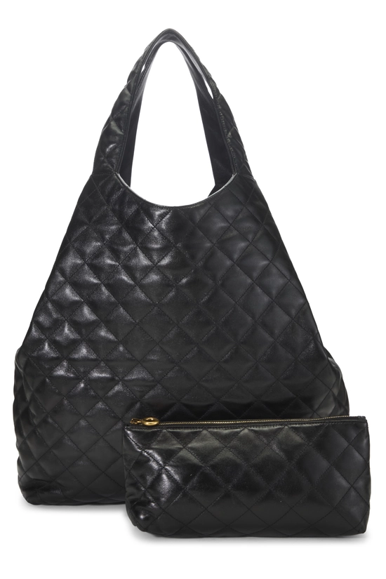 Black Lambskin Icare Shopping Tote Maxi, , large image number 3