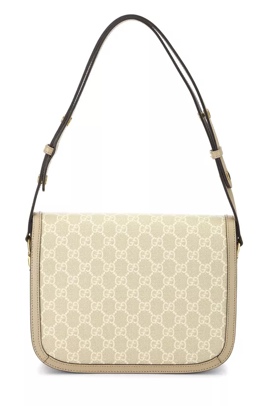 Beige GG Supreme 1955 Horsebit Shoulder Bag, , large image number 3