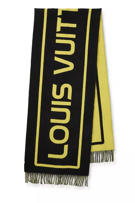 Black & Yellow Wool City Gravity Scarf, , large image number 0