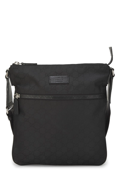 Gucci Black GG Nylon Messenger