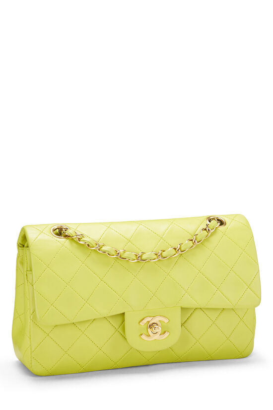 Green Quilted Lambskin Classic Double Flap Small, , large image number 1