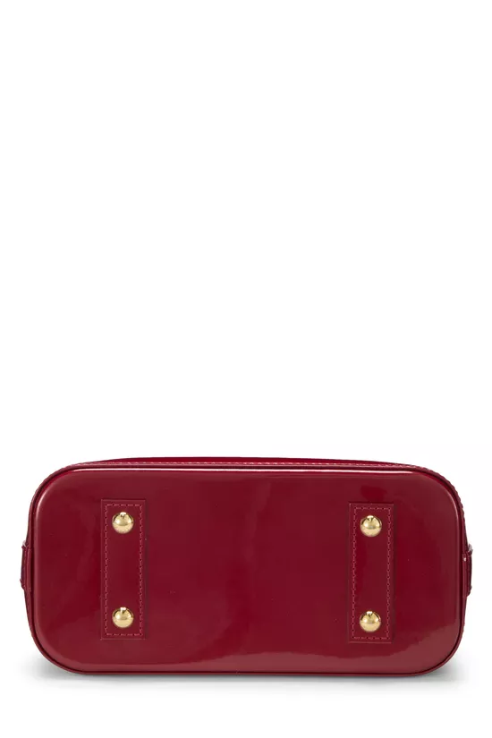 Red Monogram Vernis Rayures Alma BB, , large image number 4