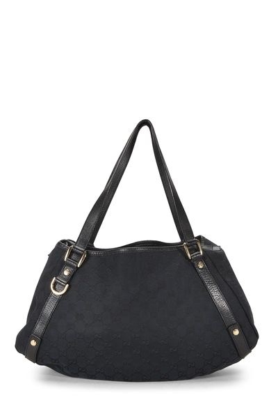 Gucci Black GG Canvas Abbey Tote