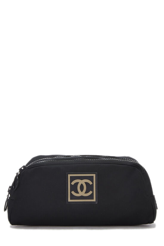 Chanel Black Sportline Nylon Zip Pouch Q6A0MK2SKB004