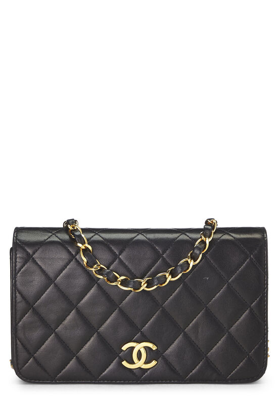Black Quilted Lambskin Snap Full Flap Mini, , large image number 0