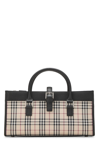 Black House Check Jacquard Handbag Long