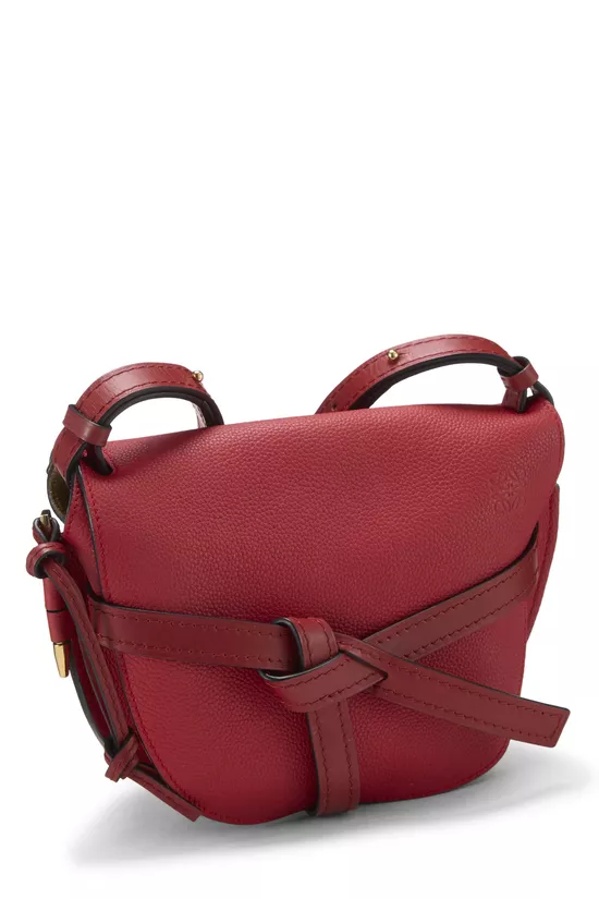 Red Calfskin Gate Bag Small, , large image number 1