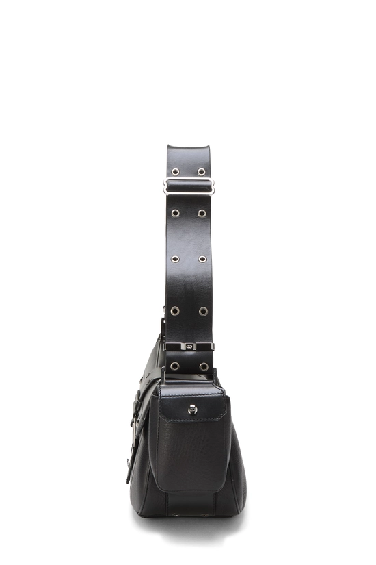 Black Leather Street Chic Columbus Shoulder Bag, , large image number 2