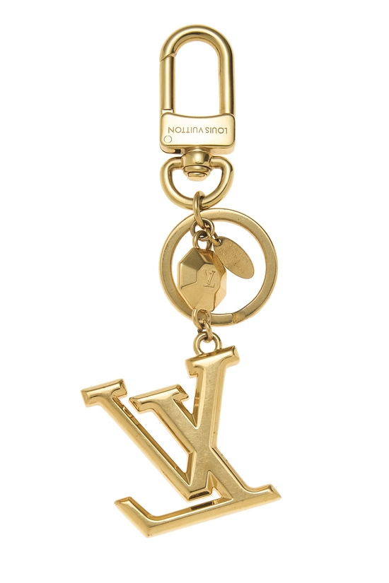 Gold Monogram Facettes Key Holder, , large image number 1