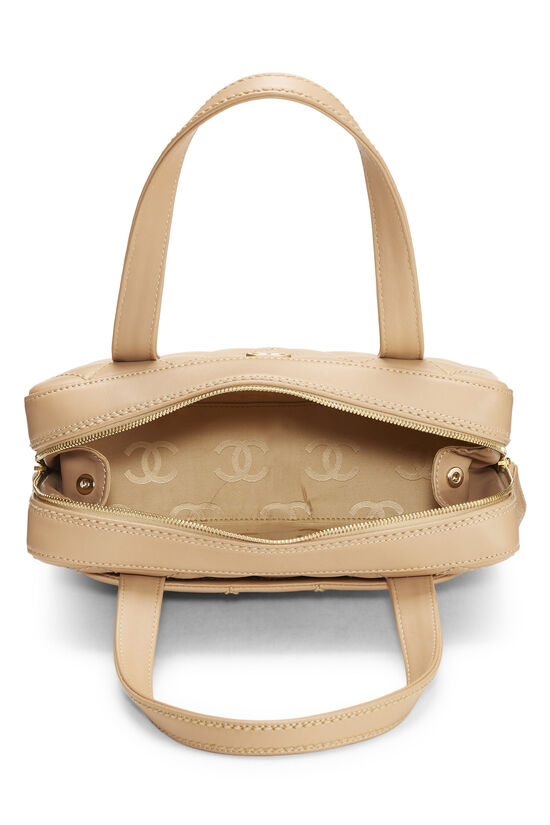 Beige Leather Wild Stitch Boston Bag Small, , large image number 6