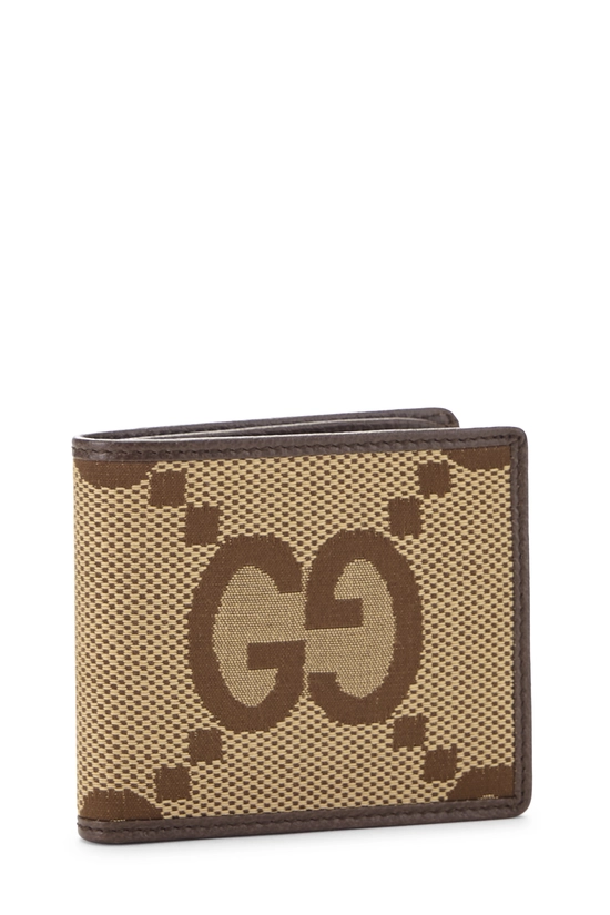 Brown Jumbo GG Canvas Bifold Wallet, , large image number 1