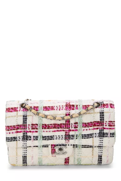 Chanel Multicolor Tweed Double Flap Medium